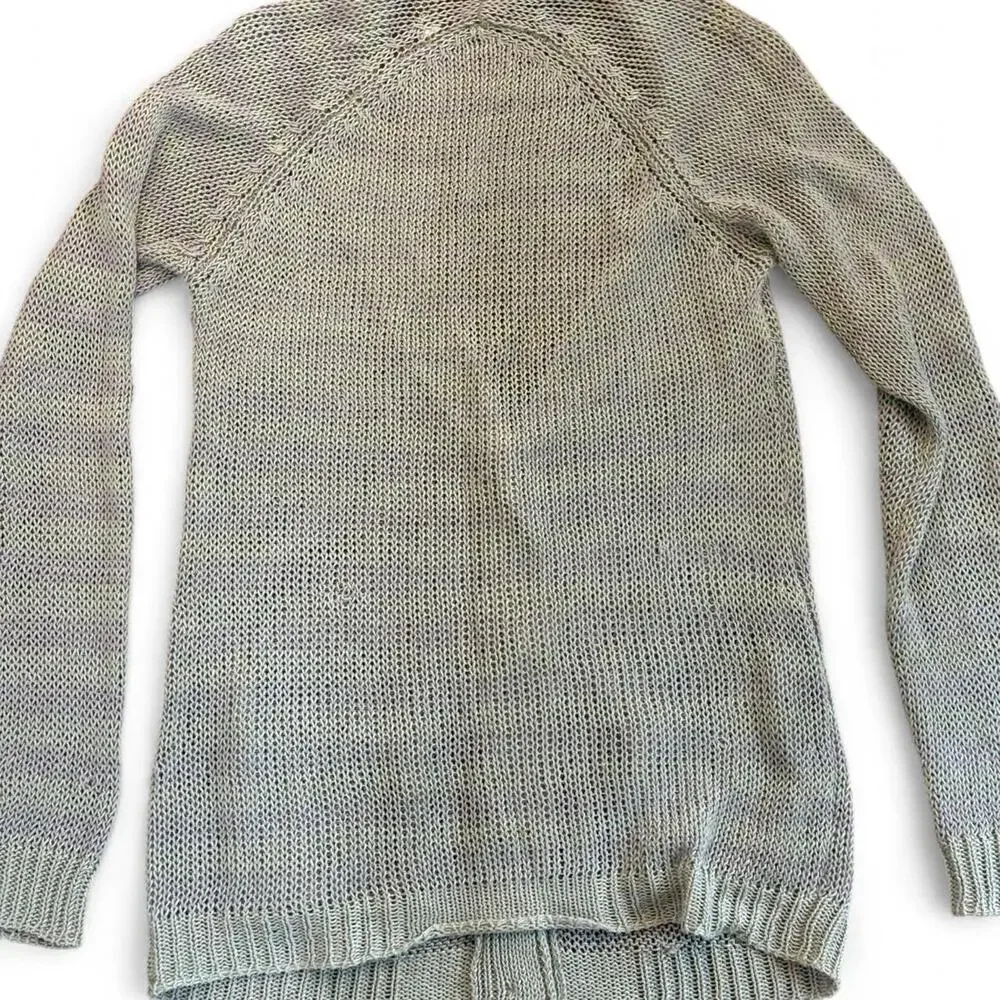 Cream and lavender knit cardigan